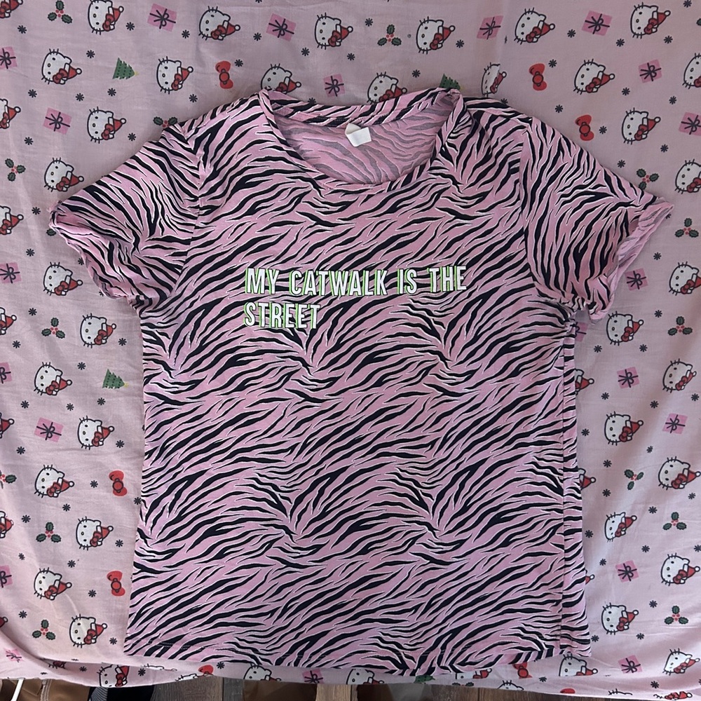 Pink Zebra Print Kids T-Shirt